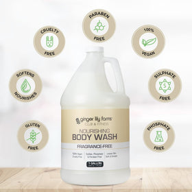 Ginger Lily Farms in a wall dispenser set for gym and spa convenience