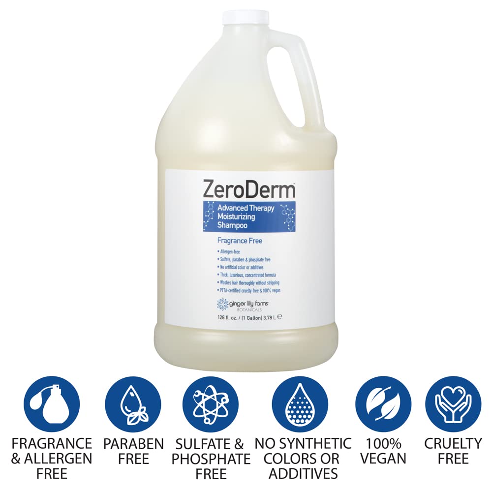 Ginger Lily Farms pouring from gallon refill into dispenser for economical use