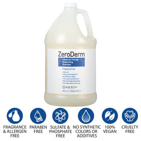 Ginger Lily Farms pouring from gallon refill into dispenser for economical use