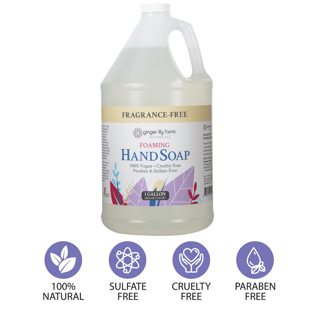 Ginger Lily Farms being dispensed in a kitchen sink for frequent handwashing