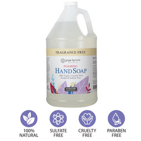 Ginger Lily Farms being dispensed in a kitchen sink for frequent handwashing