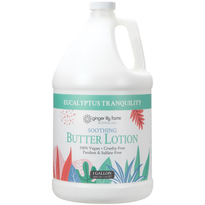 Ginger Lily Farms gallon container front view showing product and easy refill