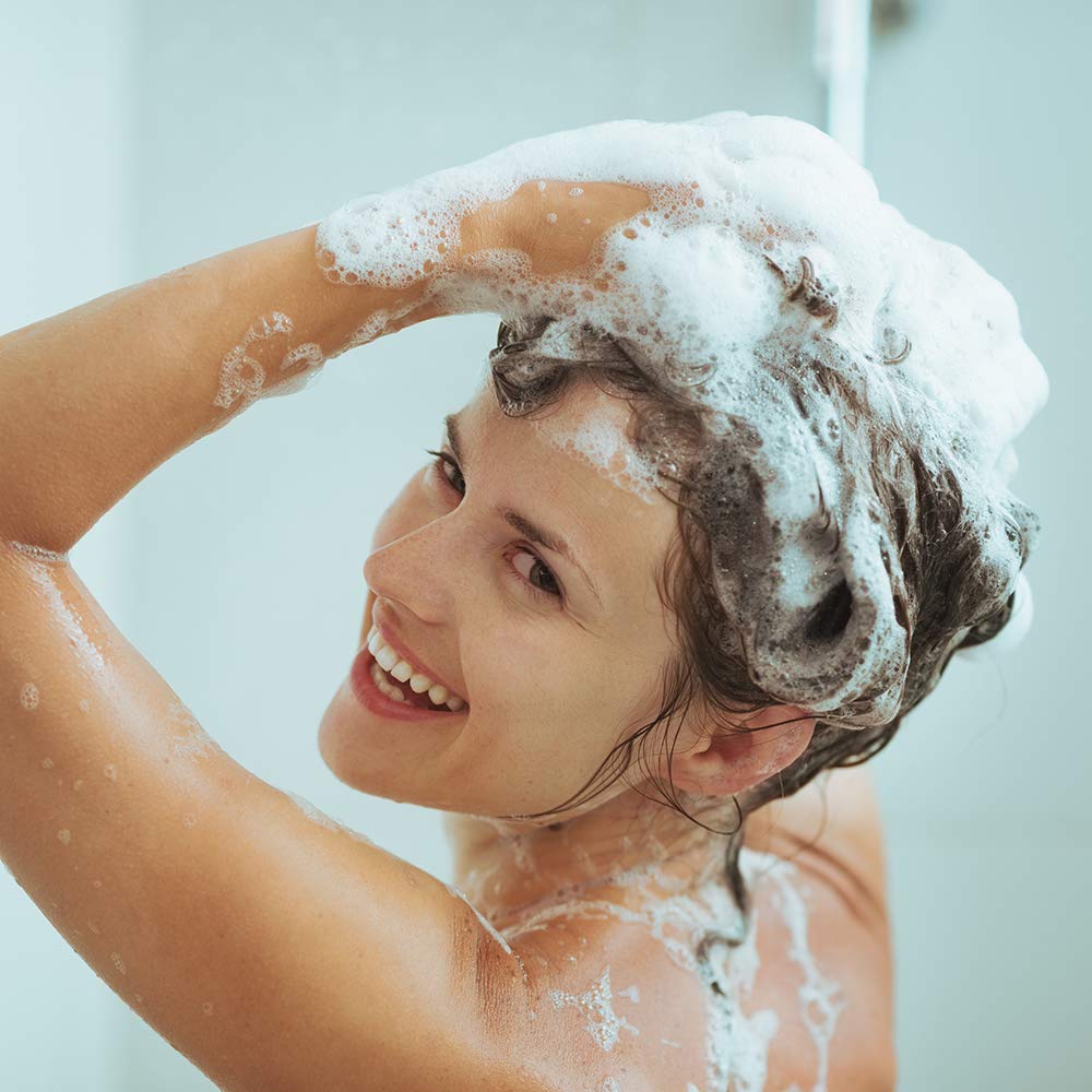 Ginger Lily Farms family shower scene showing gentle, kid-friendly benefit