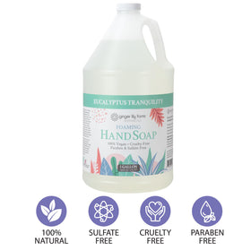Ginger Lily Farms foam lather detail showing rich cleansing and gentle moisture