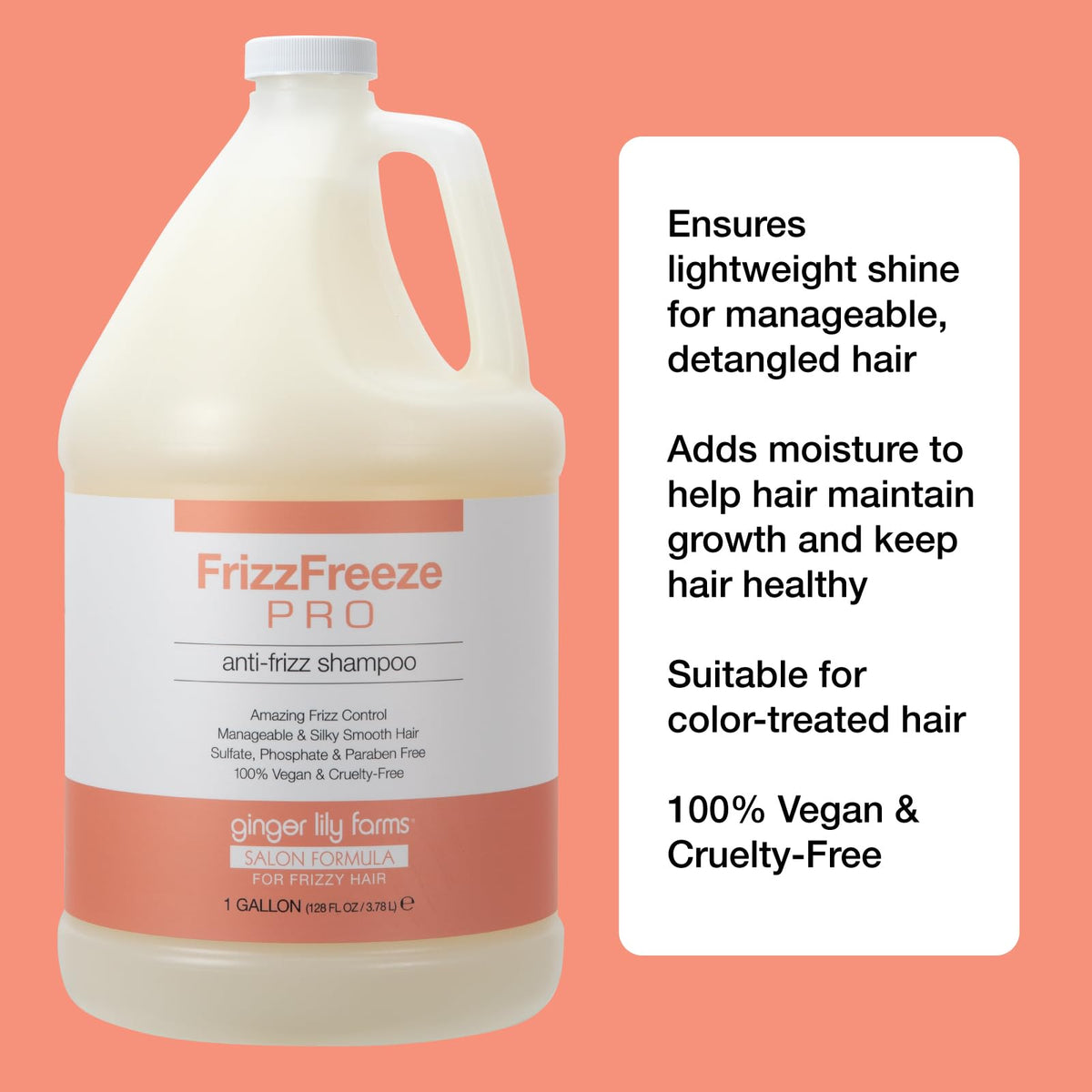 Ginger Lily Farms shampoo in stylist hands during salon use for smoother styling