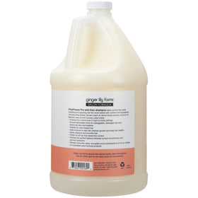 Ginger Lily Farms label close-up highlighting ingredients and vegan certification benefit