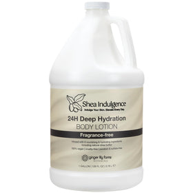 Ginger Lily Farms gallon bottle front view showing eco refill benefit