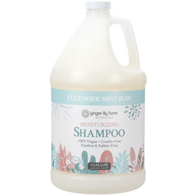 Ginger Lily Farms front gallon bottle showing branding and refill benefit