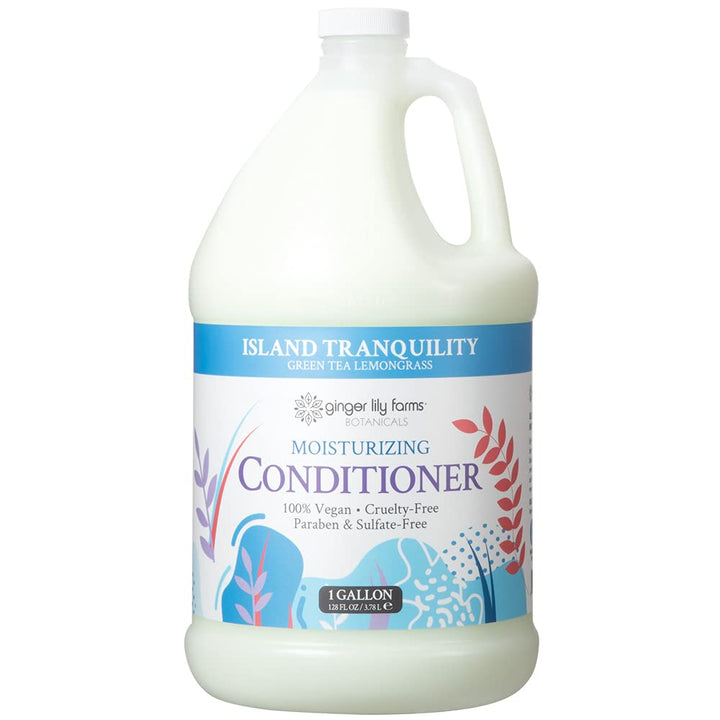 Ginger Lily Farms front gallon bottle showing packaging and eco refill benefit