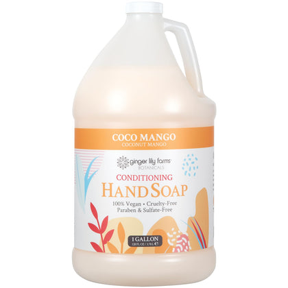Ginger Lily Farms front gallon packaging showing product and scent benefit