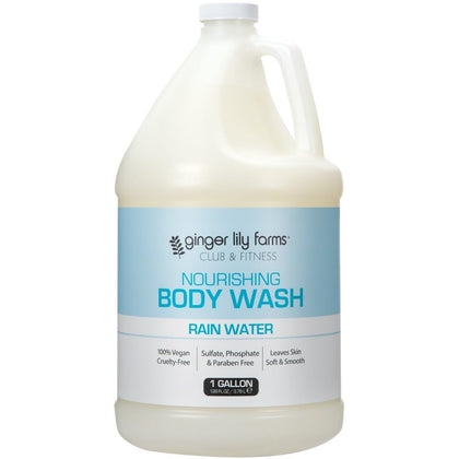 Ginger Lily Farms front label on one-gallon refill showing product identity and scent benefit