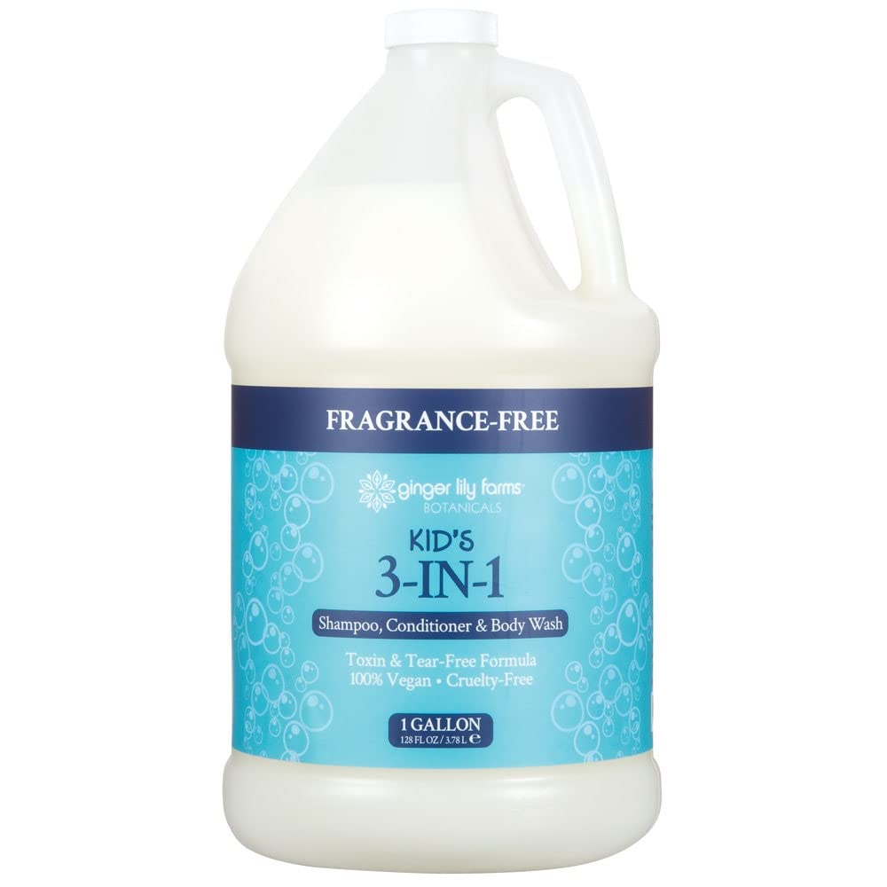 Ginger Lily Farms front label on 1-gallon jug showing product identity and benefits