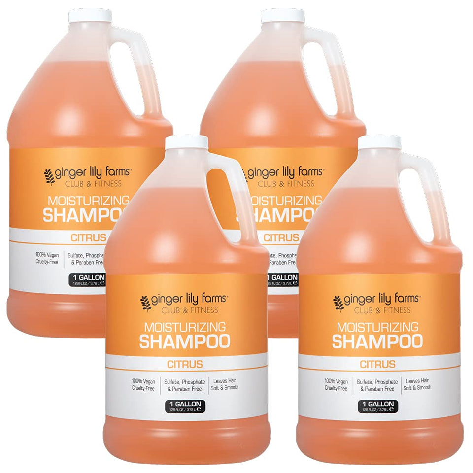 Ginger Lily Farms front label on gallon showing product identity and benefits