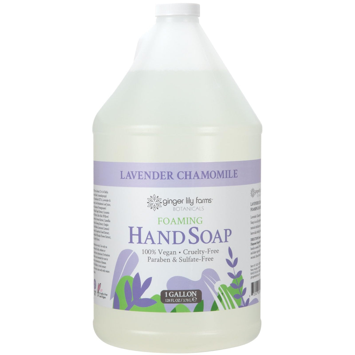 Ginger Lily Farms front label on gallon showing product name and scent benefit