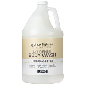 Ginger Lily Farms front label on 1-gallon refill showing product name and benefits