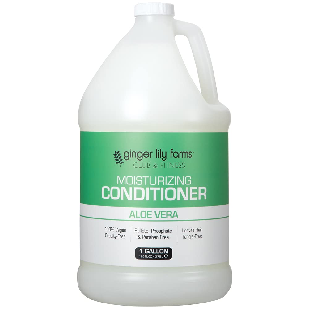 Ginger Lily Farms gallon container close-up highlighting refill convenience