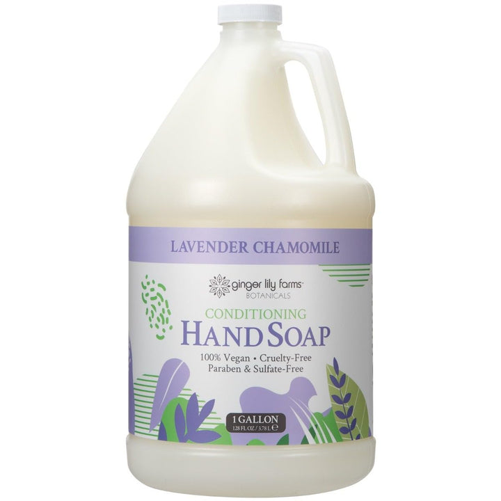 Ginger Lily Farms gallon front label showing product name and scent benefit