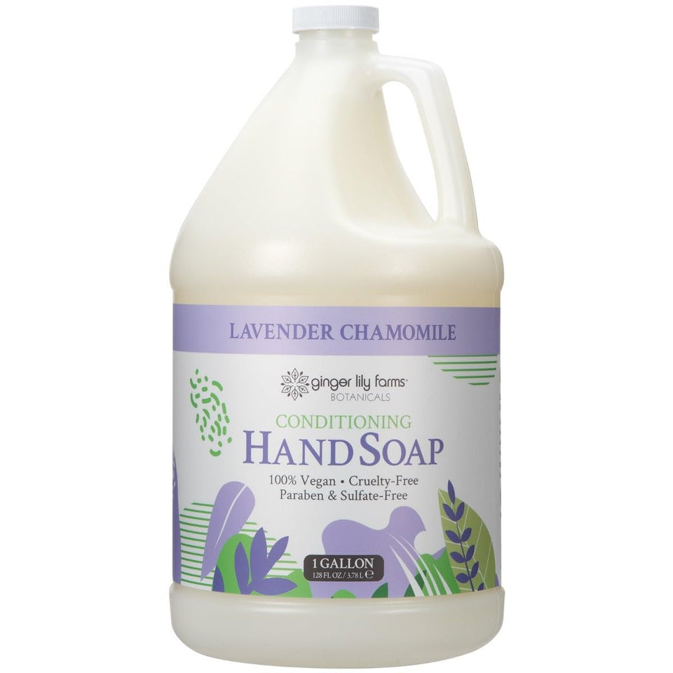 Ginger Lily Farms gallon front label showing product name and scent benefit