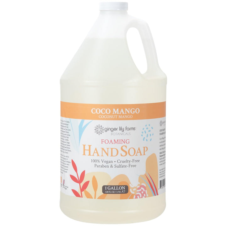 Ginger Lily Farms gallon front label showing product name and scent for clear identification