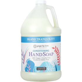 Ginger Lily Farms gallon front packaging showing product and scent benefits