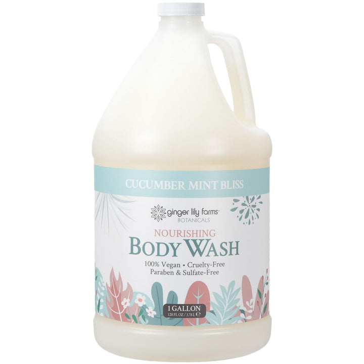 Ginger Lily Farms gallon front packaging showing label and branding for easy refill