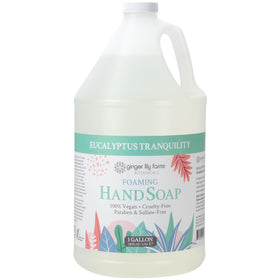 Ginger Lily Farms gallon front view showing packaging and eco benefit