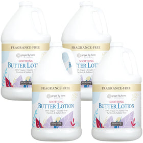 Ginger Lily Farms gallon pack front showing refill value and vegan benefit