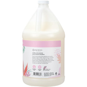 Ginger Lily Farms label detail highlighting vanilla sugar bliss scent and ingredient claims