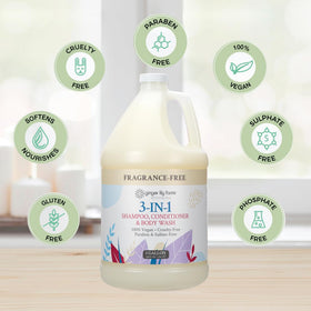 Ginger Lily Farms lather in hair during shower demonstrating conditioning and cleansing action