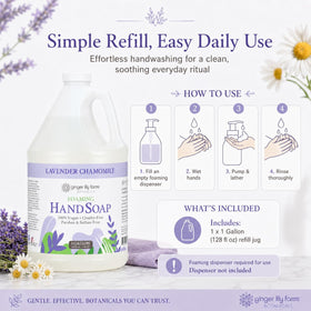 Ginger Lily Farms botanical extracts and lavender chamomile ingredients for soothing care