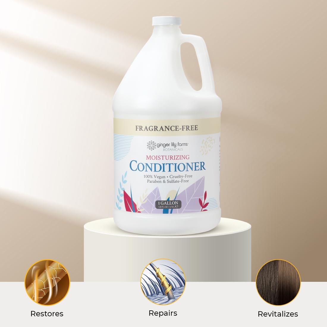 Ginger Lily Farms aloe flaxseed sunflower botanicals staged to show natural ingredients