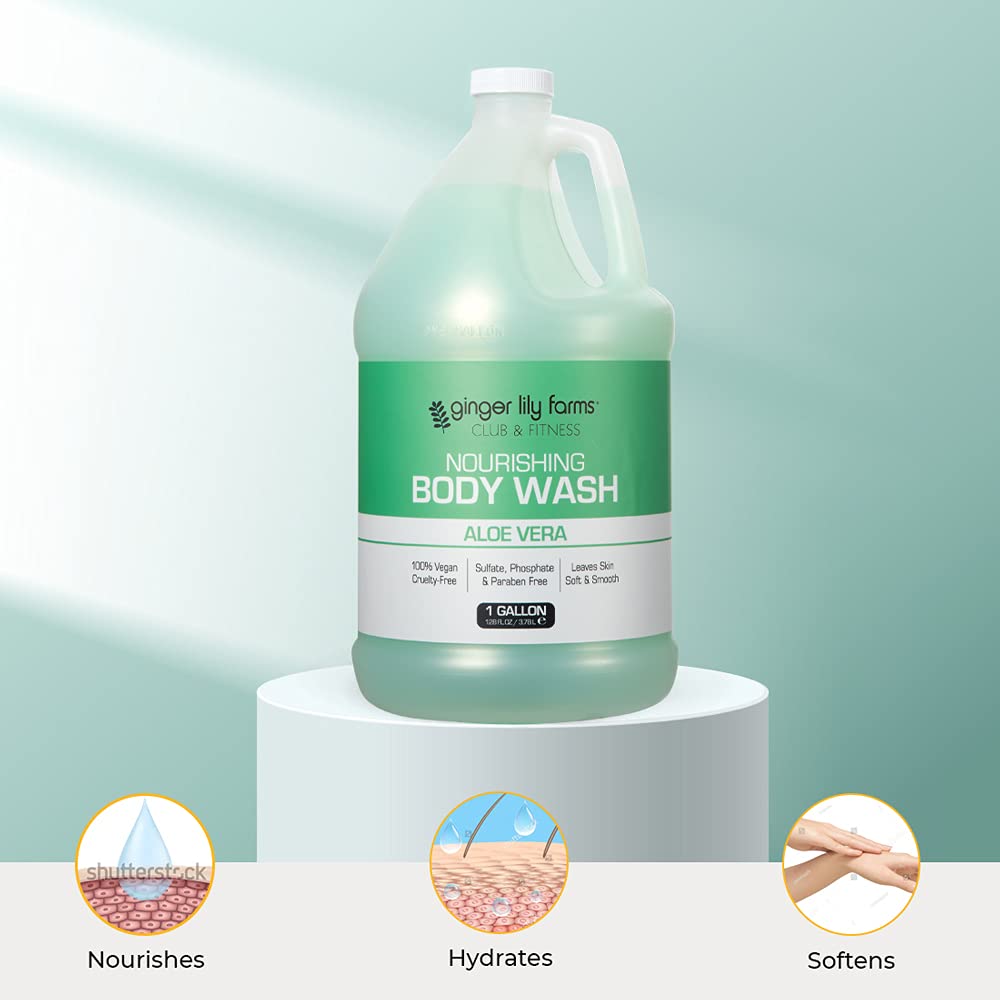 Ginger Lily Farms botanicals and aloe vera ingredients highlighting soothing properties
