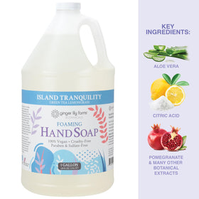 Ginger Lily Farms ingredients label close-up highlighting naturally derived botanicals and clean formula
