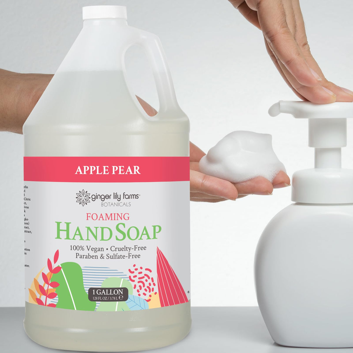 Ginger Lily Farms dispenser in kitchen lifestyle showing convenient daily use benefit