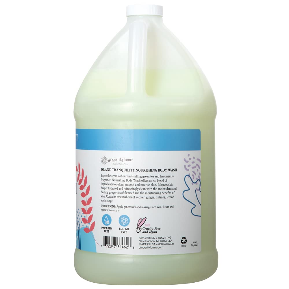 Ginger Lily Farms label close-up highlighting botanical ingredients and cruelty-free claim