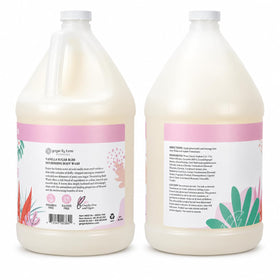 Ginger Lily Farms label closeup highlighting botanicals and free-from benefits