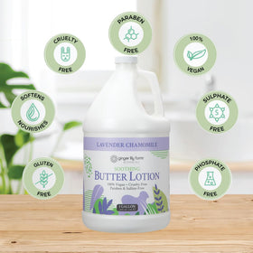 Ginger Lily Farms label detail highlighting ingredients and vegan certification