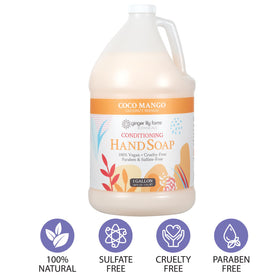 Ginger Lily Farms label closeup highlighting vegan PETA certification