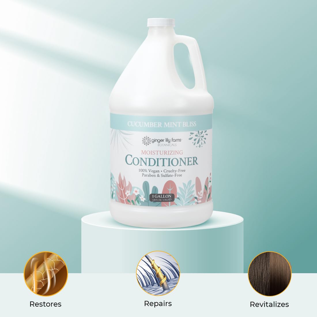 Ginger Lily Farms label close-up showing botanical ingredients and clean formula