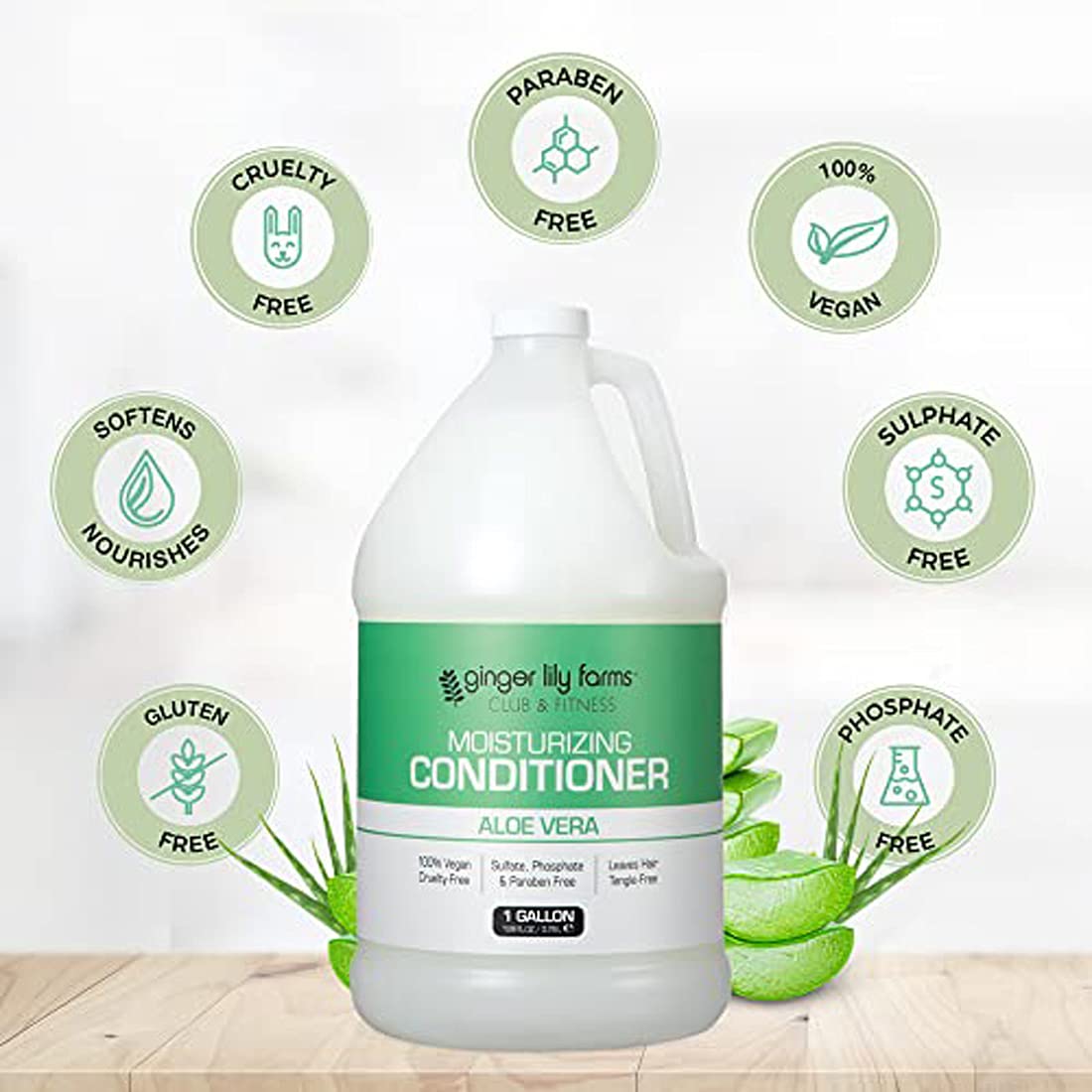 Ginger Lily Farms label ingredients detail showing natural botanicals benefit