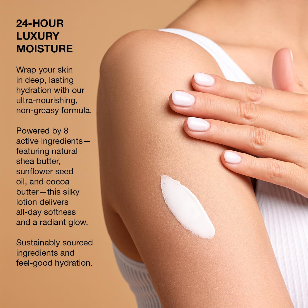 Ginger Lily Farms hand application demonstrating quick-absorbing nourishment