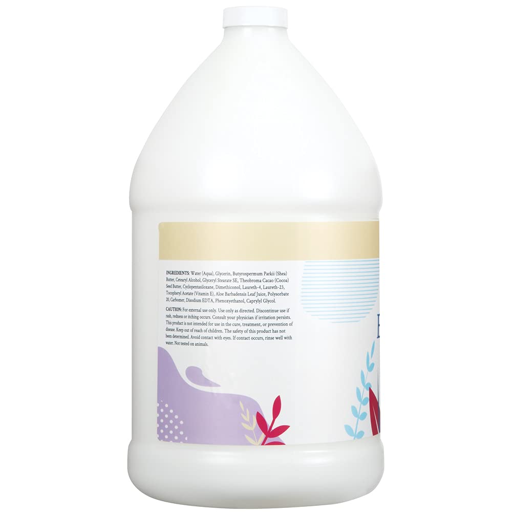 Ginger Lily Farms creamy lotion texture swipe demonstrating fast absorption