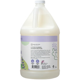 Ginger Lily Farms pouring gel from pump demonstrating easy refill and control