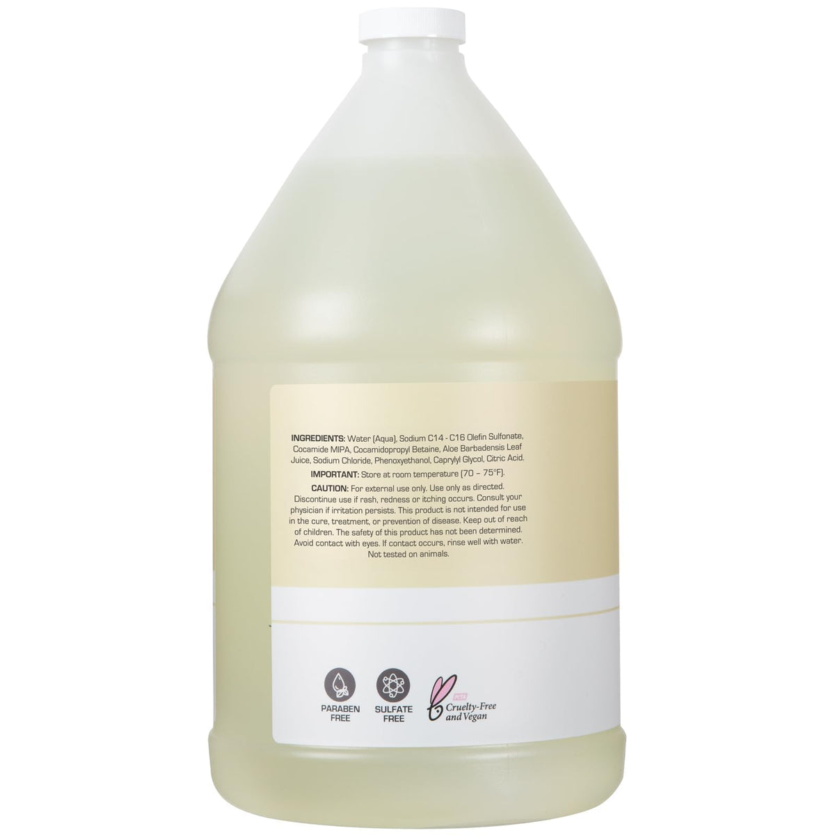 Ginger Lily Farms being poured into a dispenser demonstrating refill convenience