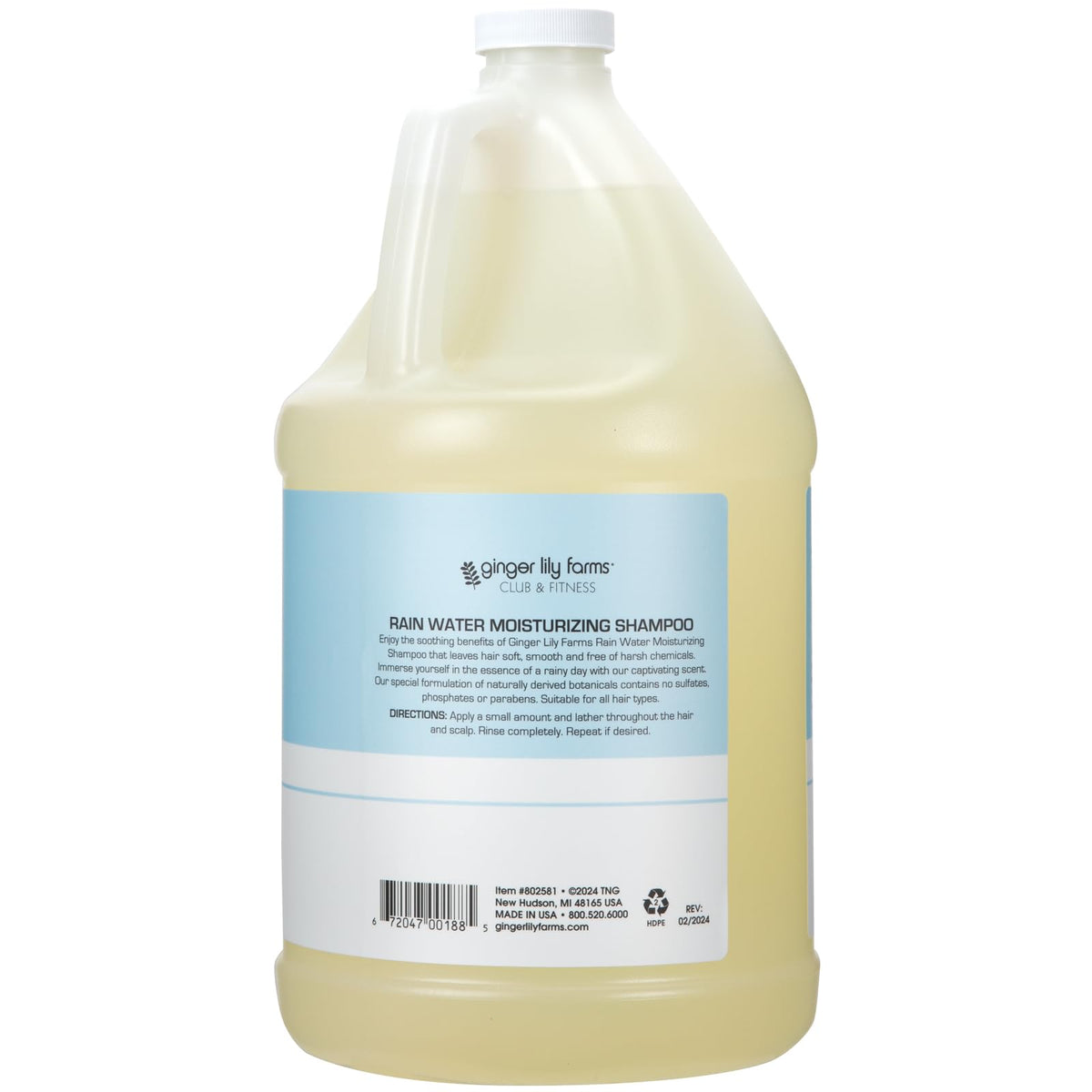 Ginger Lily Farms pouring refill into dispenser to reduce plastic waste