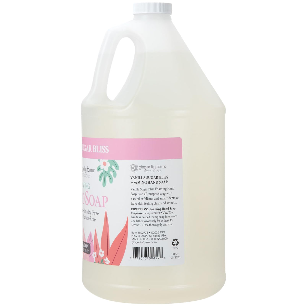 Ginger Lily Farms being poured into dispenser spout for easy refill