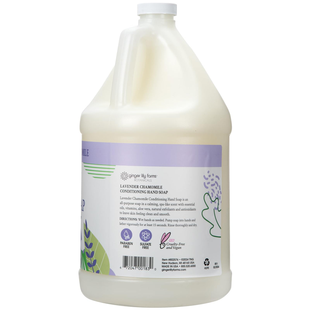 Ginger Lily Farms pour spout detail demonstrating easy refill benefit