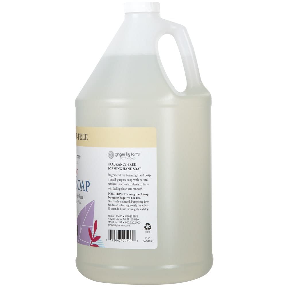 Ginger Lily Farms pour spout detail making refills easy and reducing spills