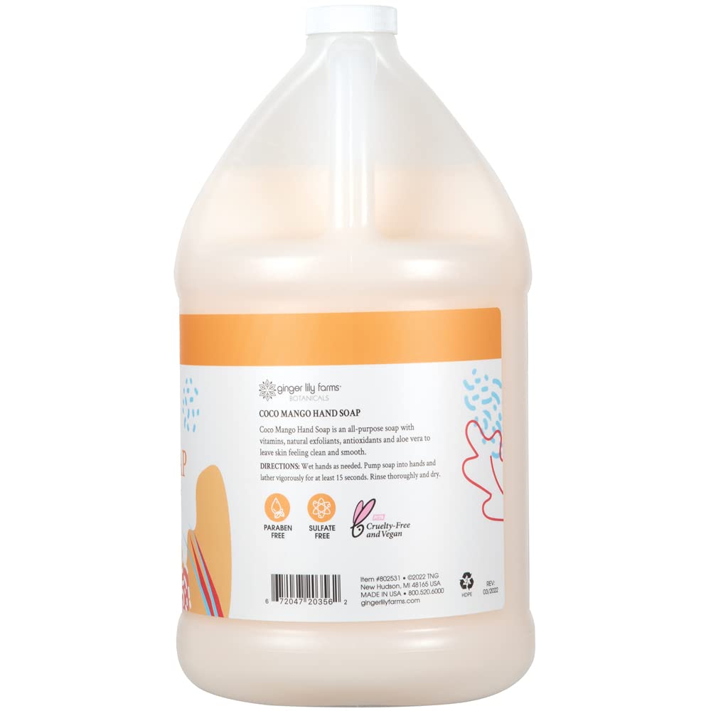 Ginger Lily Farms pouring refill into dispenser for easy low-waste refills