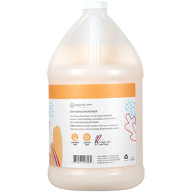 Ginger Lily Farms pouring refill into dispenser for easy low-waste refills